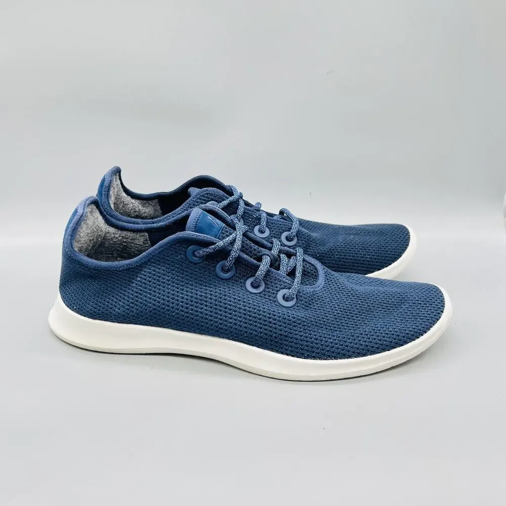 Allbirds Shoes Mens 14 Blue Knit Tree Runner Casual Sneakers Comfort Walking